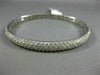 WIDE 4.99CT DIAMOND 18KT WHITE GOLD 3D MULTI ROW SEMI ETERNITY BANGLE BRACELET