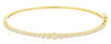 .60CT DIAMOND 14KT YELLOW GOLD 3D ROUND GRADUATING SEMI ETERNITY BANGLE BRACELET
