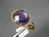 ESTATE 4.08CT DIAMOND & AAA OVAL CUT AMETHYST 14KT ROSE GOLD FRIENDSHIP FUN RING