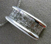 ESTATE .50CT DIAMOND 14K WHITE GOLD INVISIBLE RECTANGULAR FLOATING PENDANT 14104