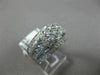 EXTRA LARGE 1.5CT DIAMOND 14K WHITE GOLD FLOWER CLUSTER FILIGREE ENGAGEMENT RING