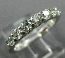 ESTATE .70 DIAMOND 14KT WHITE GOLD 3D 7 STONE CLASSIC WEDDING ANNIVERSARY RING