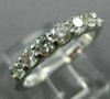 ESTATE .70 DIAMOND 14KT WHITE GOLD 3D 7 STONE CLASSIC WEDDING ANNIVERSARY RING