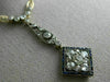 ANTIQUE LARGE 2.30CT DIAMOND & AAA SAPPHIRE 14KT TWO TONE GOLD NECKLACE #26434