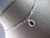 .60CT DIAMOND & AAA SAPPHIRE 14KT WHITE GOLD PEAR SHAPE & ROUND LARIAT NECKLACE