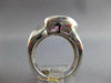LARGE 3.80CT DIAMOND & AAA PINK QUARTZ 14KT WHITE GOLD TRILLION & ROUND FUN RING