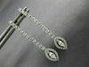 ESTATE .78CT ROUND & MARQUISE DIAMOND 18K WHITE GOLD 3D CLASSIC HANGING EARRINGS