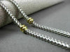 ESTATE LONG 14KT WHITE & YELLOW GOLD ITALIAN BEAD BY THE YARD NECKLACE #22905