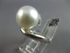 LARGE .48CT DIAMOND & AAA SOUTH SEA PEARL 18KT WHITE GOLD CRISS CROSS SWIRL RING