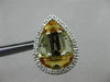 ESTATE .22CT DIAMOND & MULTI GEM 14KT WHITE GOLD 3D PEAR SHAPE CLIP ON EARRINGS