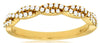ESTATE .23CT DIAMOND 14KT YELLOW GOLD 3D CLASSIC ROUND INFINITY ANNIVERSARY RING