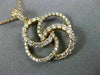 ESTATE LARGE .66CT DIAMOND 18KT ROSE GOLD 3D OPEN FLOWER CIRCLE OF LIFE PENDANT