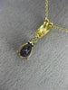 ESTATE .50CT AAA AMETHYST 14KT YELLOW GOLD 3D TEAR DROP FLOATING PENDANT #22991