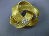 ESTATE LARGE TIFFANY & CO. .52CT DIAMOND 18KT YELLOW GOLD KNOT BOW BROOCH #2559