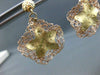 ESTATE LARGE 14KT YELLOW & ROSE GOLD CIRCLE STAR FILIGREE HANGING EARRINGS #1682