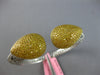 EXTRA LARGE 7.26CT WHITE & YELLOW DIAMOND 18KT WHITE GOLD CUFF BANGLE BRACELET