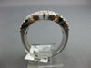WIDE 1.92CT DIAMOND 18K WHITE GOLD 3D ROUND & BAGUETTE INFINITY ANNIVERSARY RING