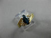 ESTATE .50CT DIAMOND & AAA MARQUISE SAPPHIRE 14KT YELLOW GOLD SWIRL RING #22355