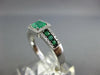 .73CT DIAMOND & AAA EMERALD 14K WHITE & BLACK GOLD PRINCESS & ROUND PROMISE RING