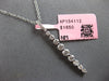 ESTATE 1.61CT DIAMOND 14KT WHITE GOLD CLASSIC ROUND JOURNEY BAR FLOATING PENDANT