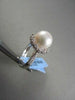 ESTATE 18KT WHITE GOLD AAA 11MM NATURAL SOUTH SEA PEARL & DIAMOND RING BEAUTIFUL