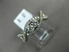 ESTATE .54CT DIAMOND 14KT WHITE GOLD 3D TWO STONE CRISS CROSS INFINITY LOVE RING
