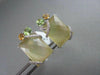 ANTIQUE 14KT WHITE 16.25CTW YELLOW QUARZ & DIAMONDS WITH MULTI GEM EARRINGS!!!!!