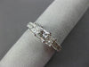 ESTATE .89CT ROUND & PRINCESS DIAMOND 14KT WHITE GOLD 3D ENGAGEMENT RING #25784