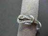 ESTATE .33CT DIAMOND 14KT WHITE GOLD PAVE LOVE KNOT BELT COCKTAIL RING F/G VSSI