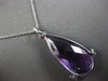 LARGE 12.55CT DIAMOND & AAA AMETHYST 14KT WHITE GOLD PEAR SHAPE & ROUND PENDANT