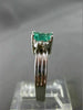 ESTATE .97CT DIAMOND & EMERALD 14KT WHITE GOLD ENGAGEMENT RING BEAUTIFUL! #21750