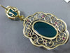 ANTIQUE LARGE 3.19CT DIAMOND & MULTI GEM 14K YELLOW BLACK GOLD FILIGREE EARRINGS