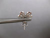 ESTATE LARGE 1.05CT DIAMOND 14KT WHITE GOLD 3D CLASSIC FLOWER STUD EARRINGS