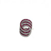 LARGE 1.49CT DIAMOND & AAA RUBY 18KT WHITE GOLD 3D MULTI ROW LOVE KNOT FUN RING