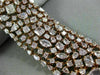 GIA WIDE & LONG 33.81CT PINK DIAMOND 18K ROSE GOLD 3D MULTI ROW TENNIS BRACELET