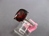 LARGE 3.65CT DIAMOND & AAA RHODOLITE 18KT WHITE GOLD 3D CUSHION ENGAGEMENT RING
