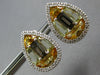 8.22CT DIAMOND & MULTI COLOR TOPAZ 14KT WHITE GOLD 3D TEAR DROP CLIP ON EARRINGS