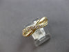 ESTATE .36CT DIAMOND 14K YELLOW GOLD CLASSIC ROUND CRISS CROSS INFINITY FUN RING