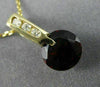 ESTATE 1.48CT DIAMOND & AAA GARNET 14KT YELLOW GOLD ROUND ETOILE PENDANT #22985