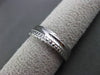 ANTIQUE WIDE 14K WHITE GOLD DIAMOND CUT FILIGREE WEDDING ANNIVERSARY RING #18933