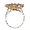 LARGE .72CT WHITE & PINK DIAMOND 18KT WHITE & ROSE GOLD MULTI CIRCULAR FUN RING