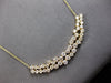 ESTATE LARGE 2.30CT DIAMOND 14KT YELLOW GOLD CLASSIC CLUSTER 2 ROW LOVE NECKLACE