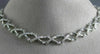 ESTATE WIDE 3.52CT ROUND DIAMOND 18K WHITE GOLD 3D ETOILE X LOVE TENNIS NECKLACE
