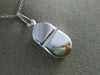 ESTATE .03 DIAMOND 14KT WHITE GOLD HANDCRAFTED BOW BABY GIRL SHOE PENDANT #21949