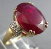 EXTRA LARGE 10.15CT DIAMOND & AAA RUBY 14K 2 TONE GOLD 3D ENGAGEMENT RING #28008