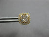 .68CT DIAMOND 18KT YELLOW GOLD 3D CLASSIC INVISIBLE SQUARE HALO STUD EARRINGS