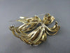 ANTIQUE LARGE .35CT DIAMOND 14KT 2 TONE FLOWER BROOCH PENDANT AMAZING!!#1360
