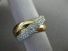 ESTATE LARGE 1.32CT DIAMOND 14KT WHITE YELLOW & ROSE GOLD 3D TRINITY LOVE RING