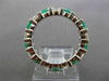ESTATE 1.71CT DIAMOND & AAA COLOMBIAN EMERALD 14K WHITE GOLD ETERNITY RING 22293