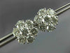 ESTATE EXTRA LARGE 3.89CT DIAMOND 14KT WHITE GOLD FLOWER CLUSTER EARRINGS #2861